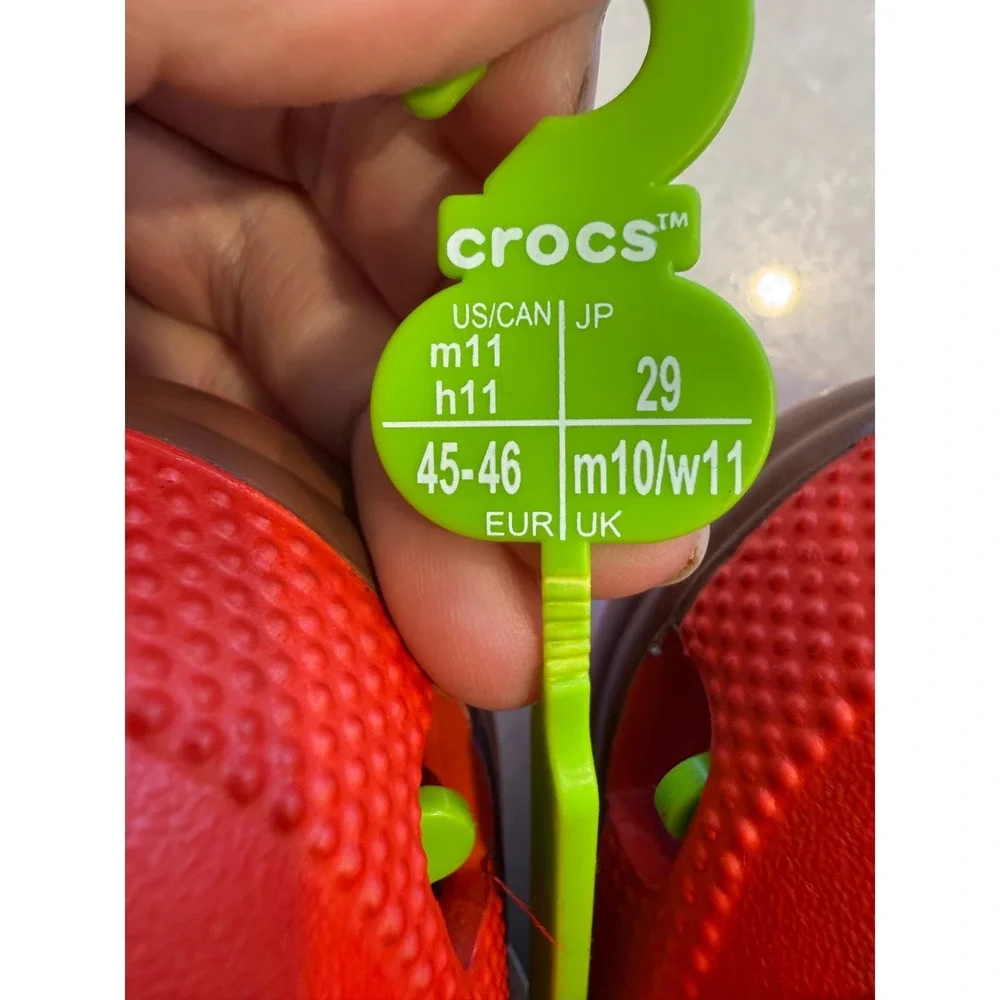 Crocs South Park Eric Cartman Classic Clog Mens 11 Red Turquoise Knit Pom